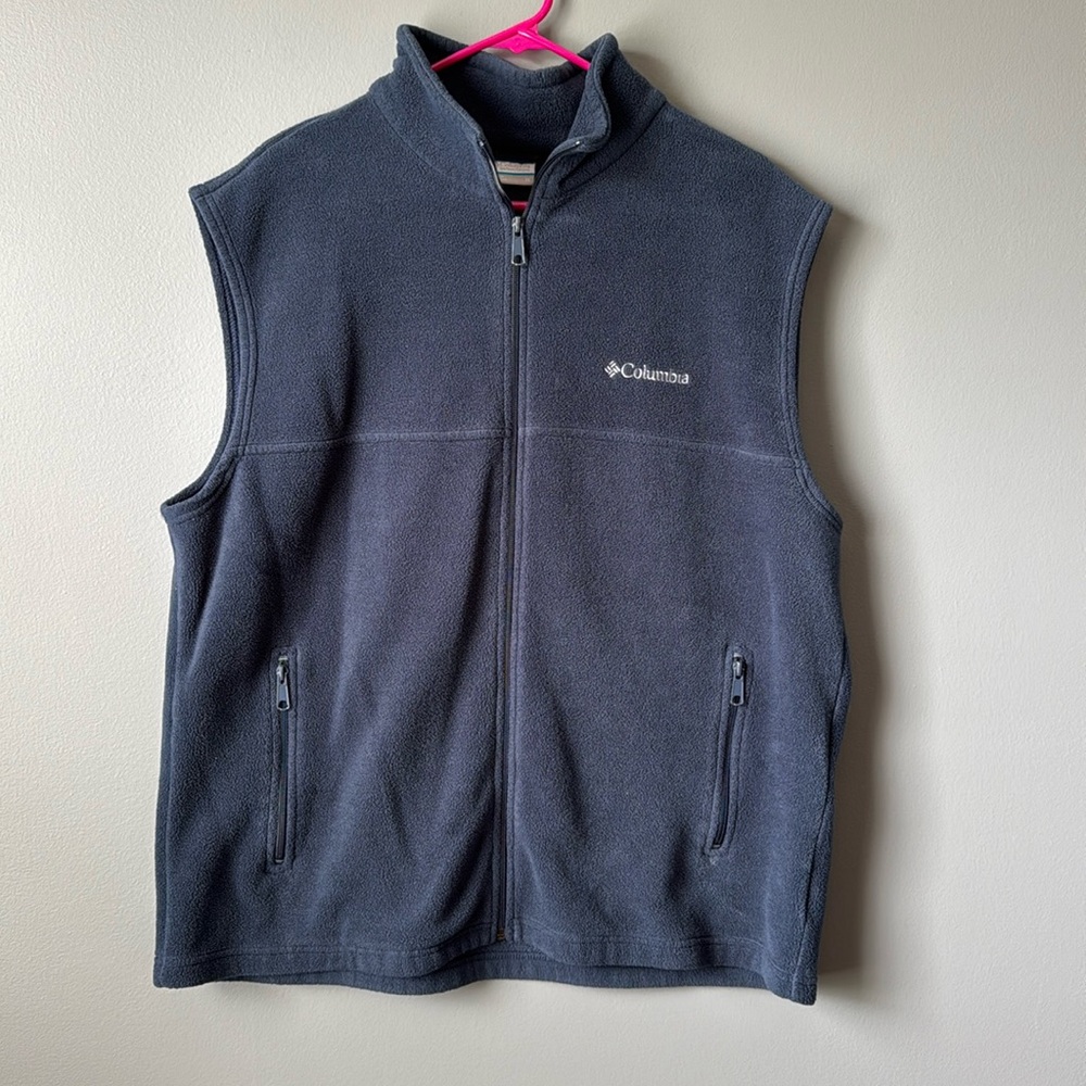 Men’s Navy Columbia Fleece Vest XL